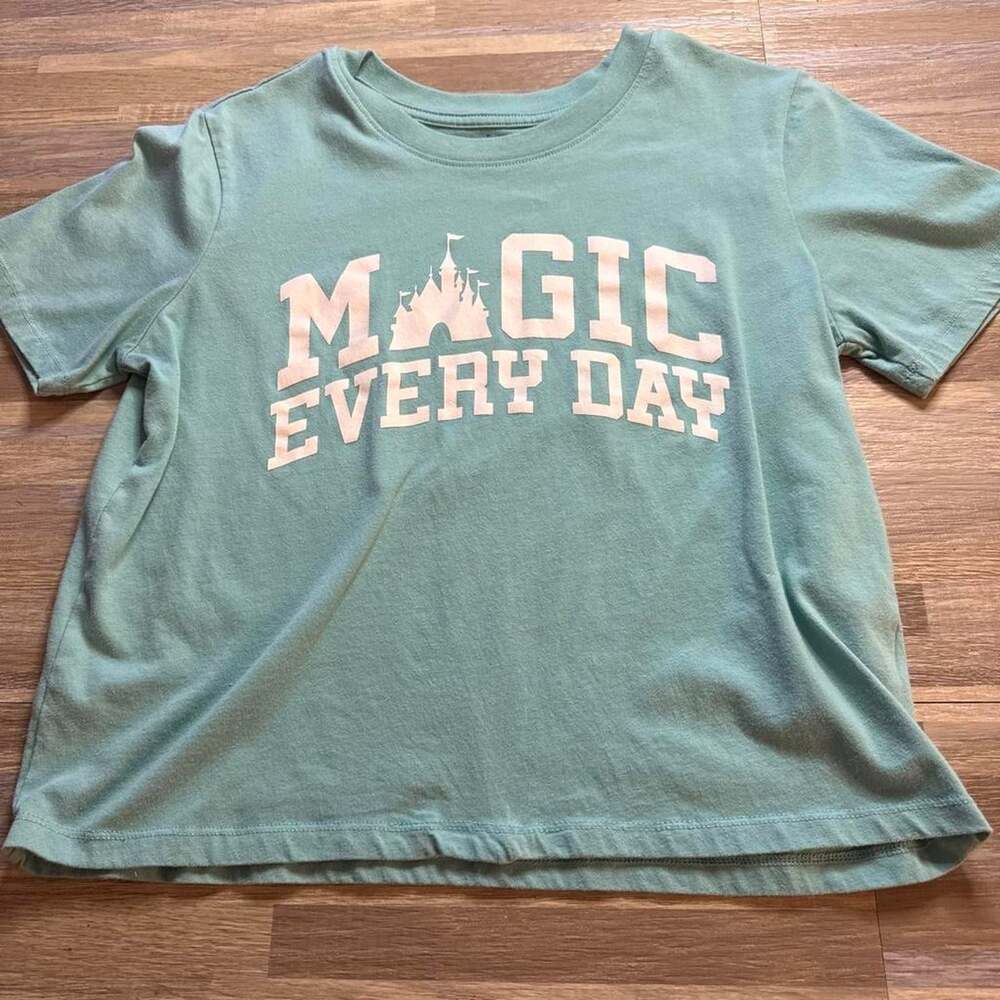 Disney Women's Green and Blue Crop-top